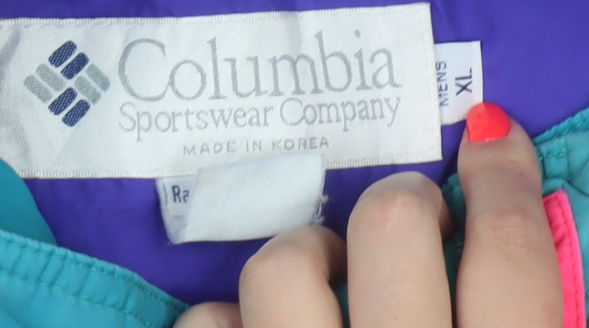 Columbia Men's Teal & Purple XL Powder Keg 90s Ski Jacket