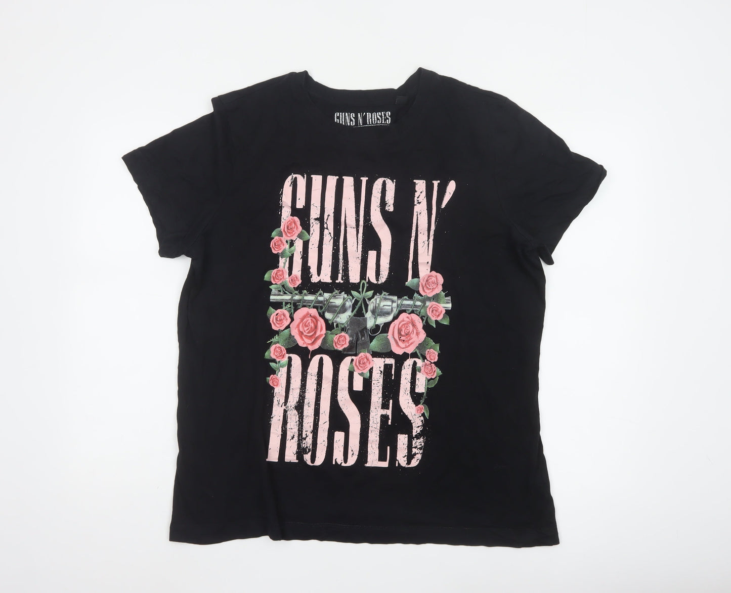 Next Mens Black Guns N' Roses Band Graphic T-Shirt Size L