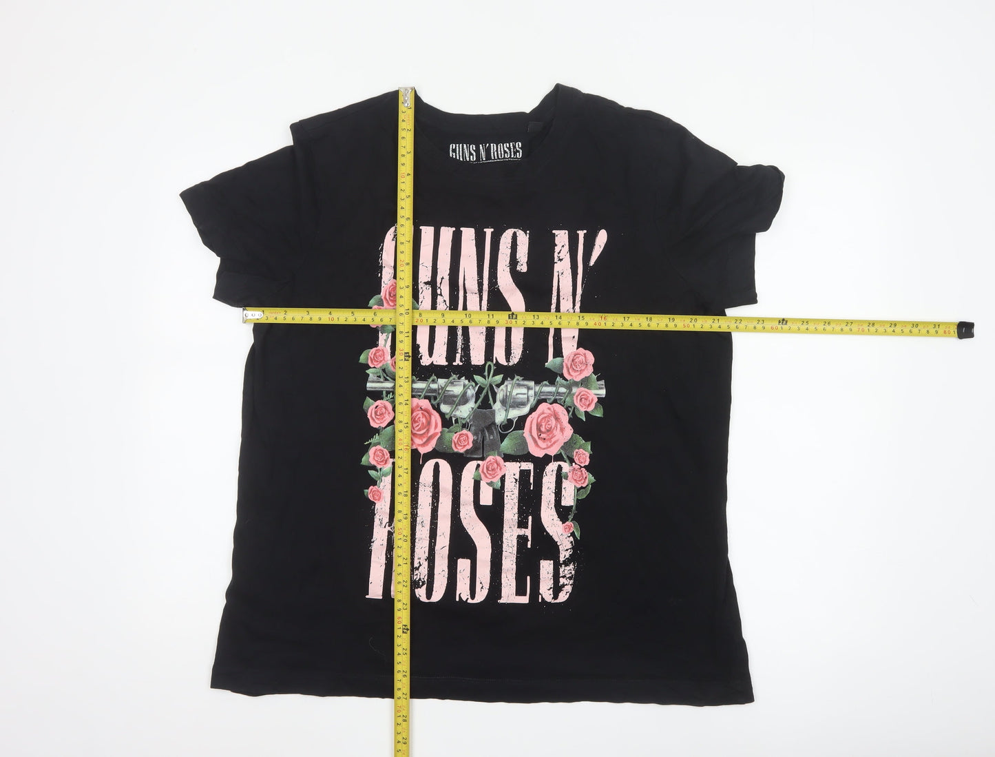 Next Mens Black Guns N' Roses Band Graphic T-Shirt Size L