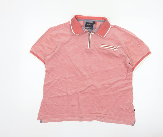 Westbury Men's Pink 100% Cotton Short Sleeve Polo Shirt M