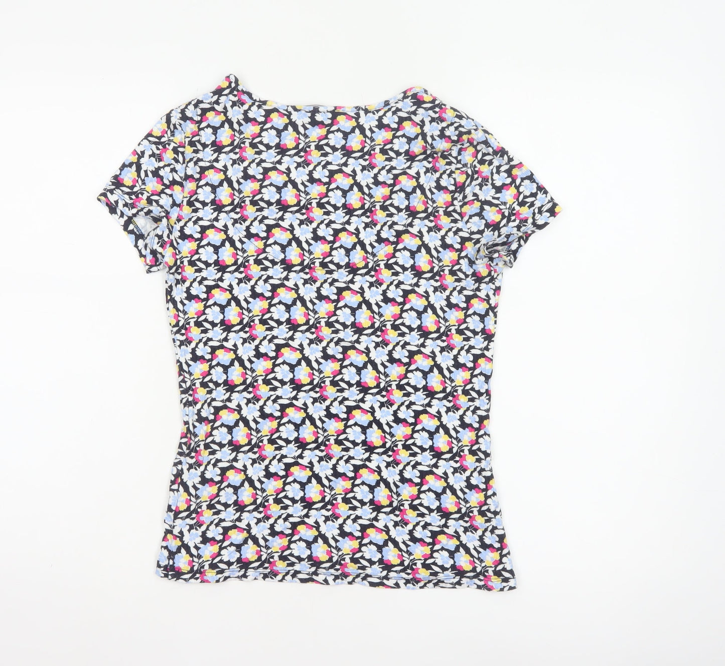Marks and Spencer Women Multicoloured Floral Short Sleeve T-Shirt Size 10