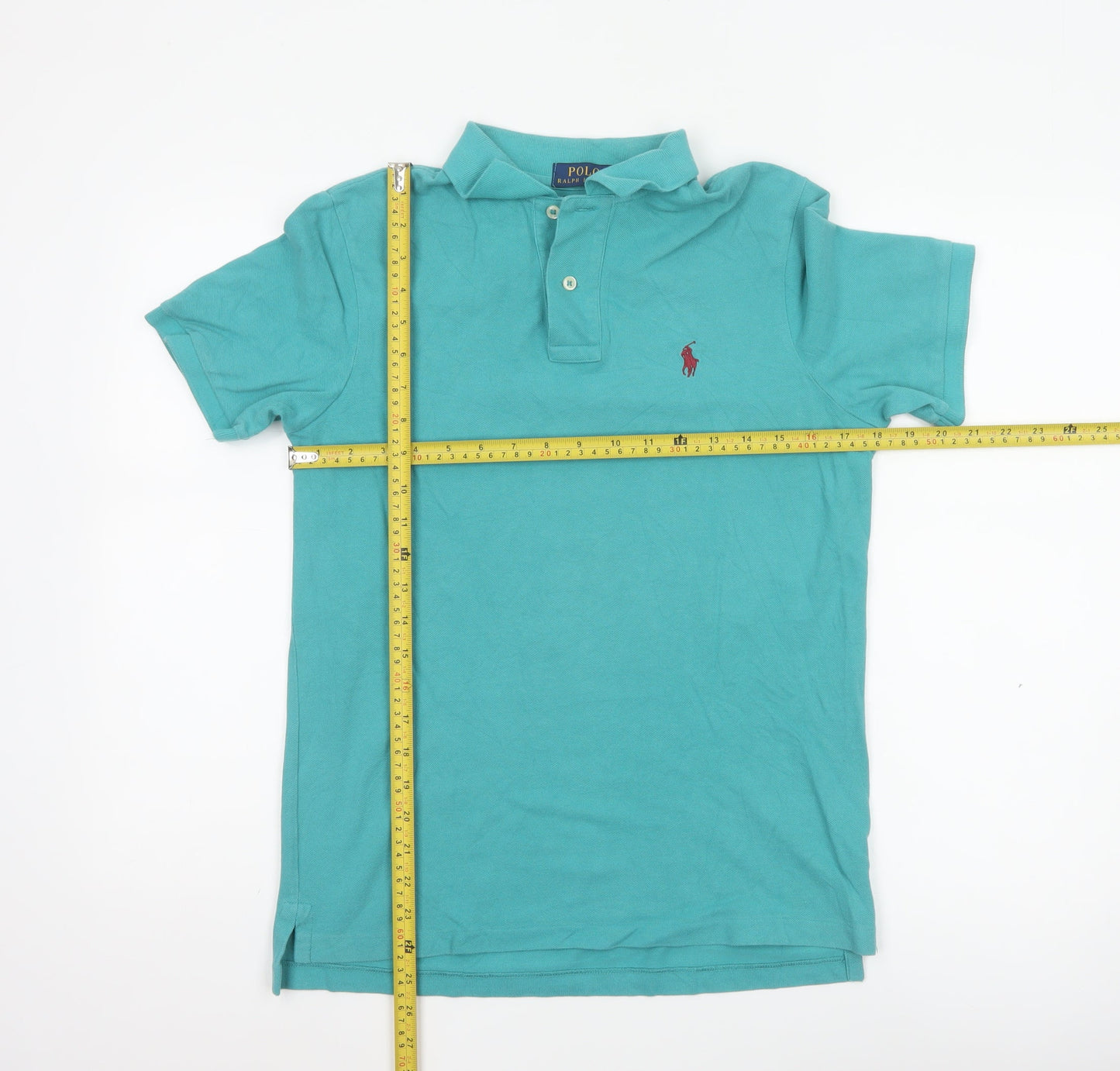 Ralph Lauren Men's Green Classic Fit Short Sleeve Polo Shirt Size S