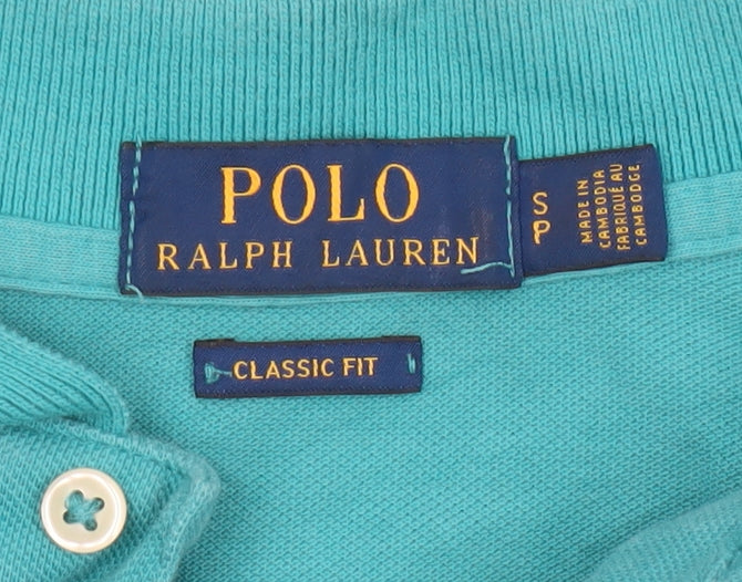 Ralph Lauren Men's Green Classic Fit Short Sleeve Polo Shirt Size S