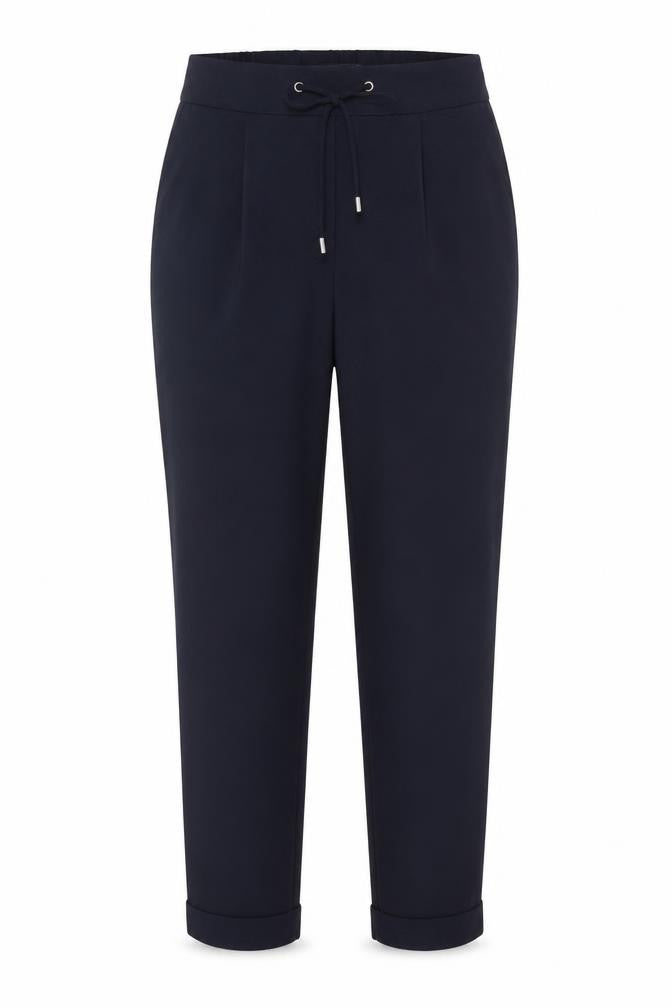 Marks & Spencer Womens Navy Blue Size 10 Regular Tapered Trousers
