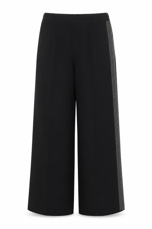 Marks and Spencer Women’s Black Wide-Leg Trousers Size 10 Elastic Waist