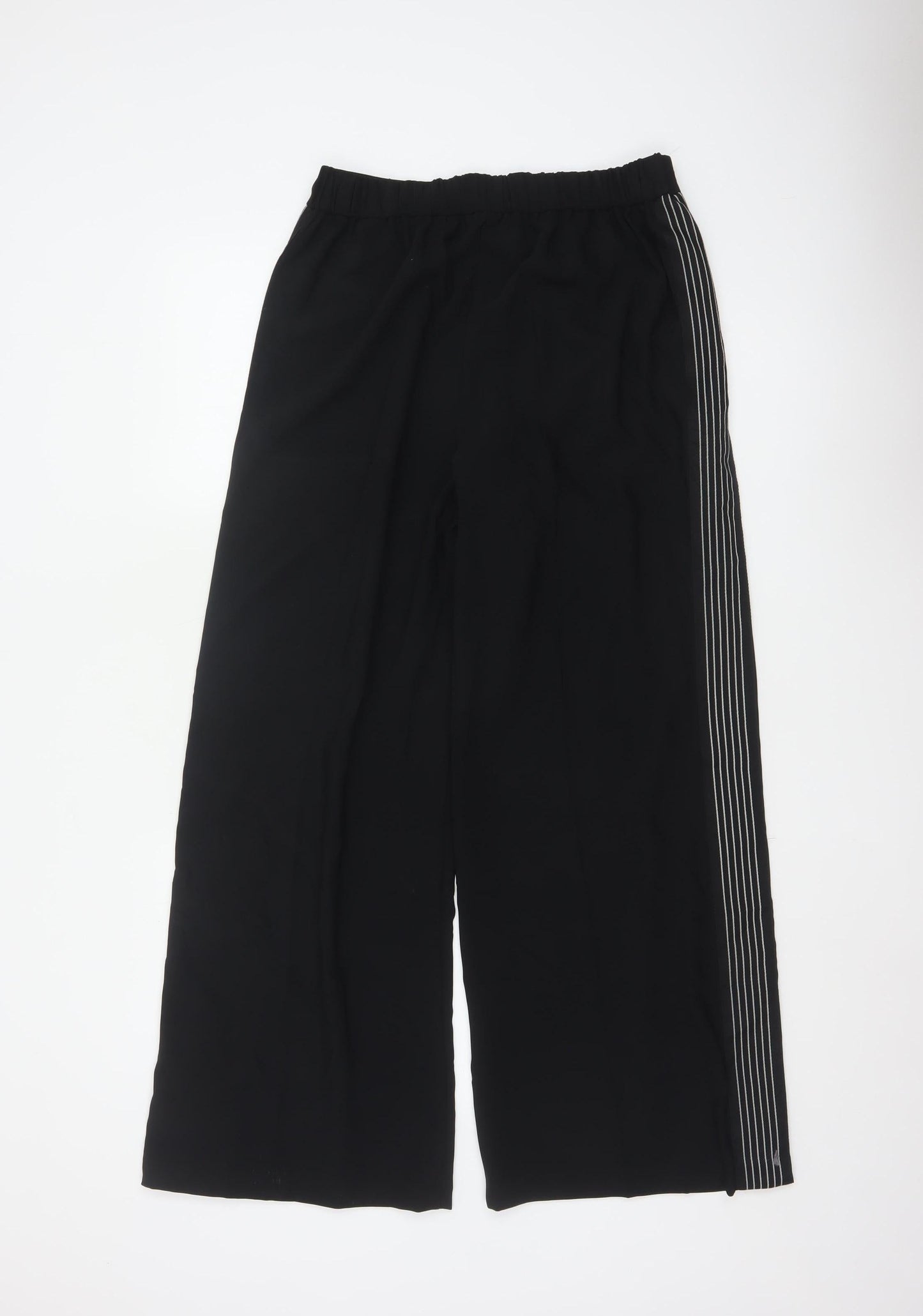 Marks and Spencer Women’s Black Wide-Leg Trousers Size 10 Elastic Waist