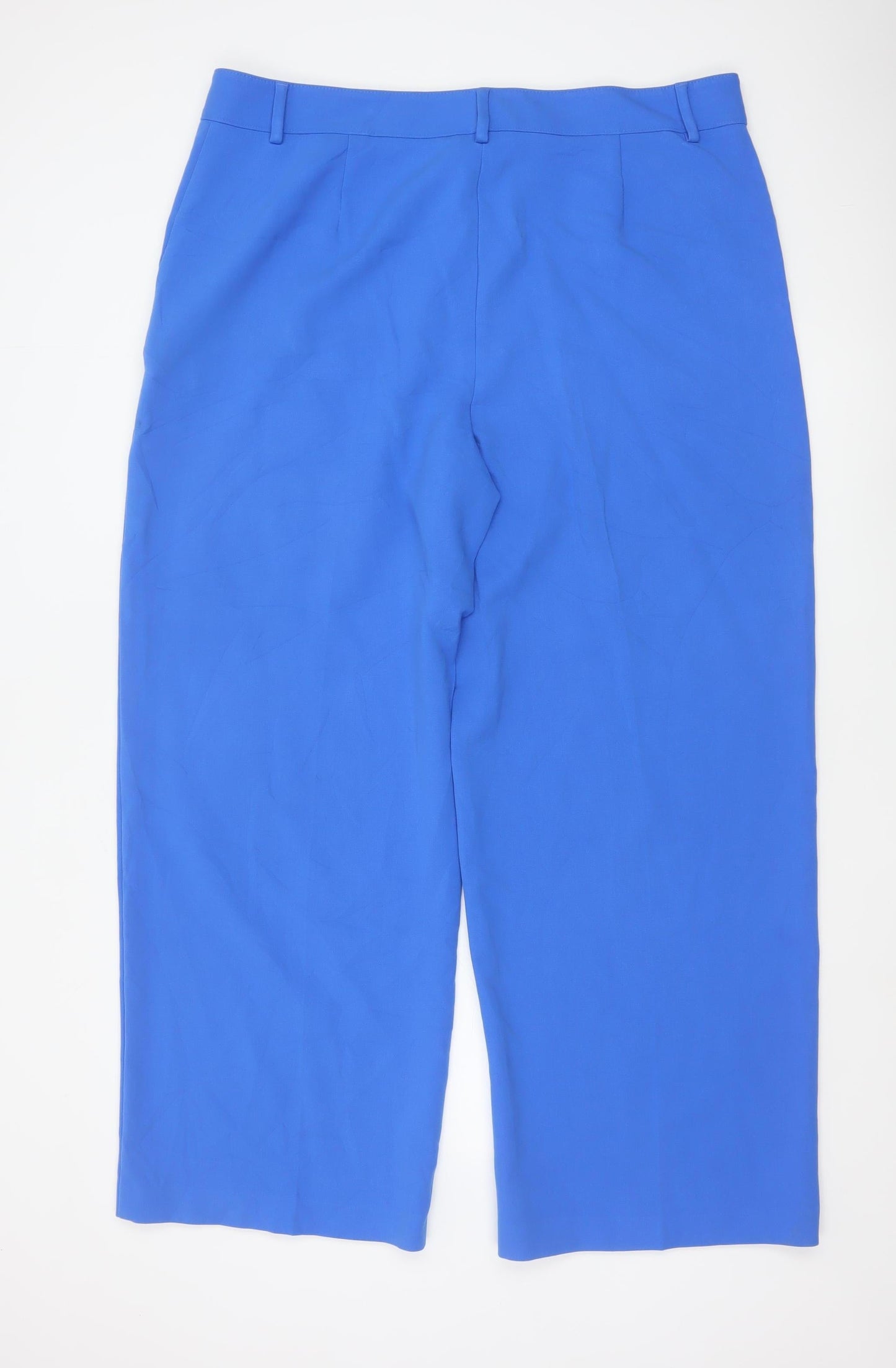 Marks and Spencer Women’s Blue Wide-Leg Stretch Trousers Size 20