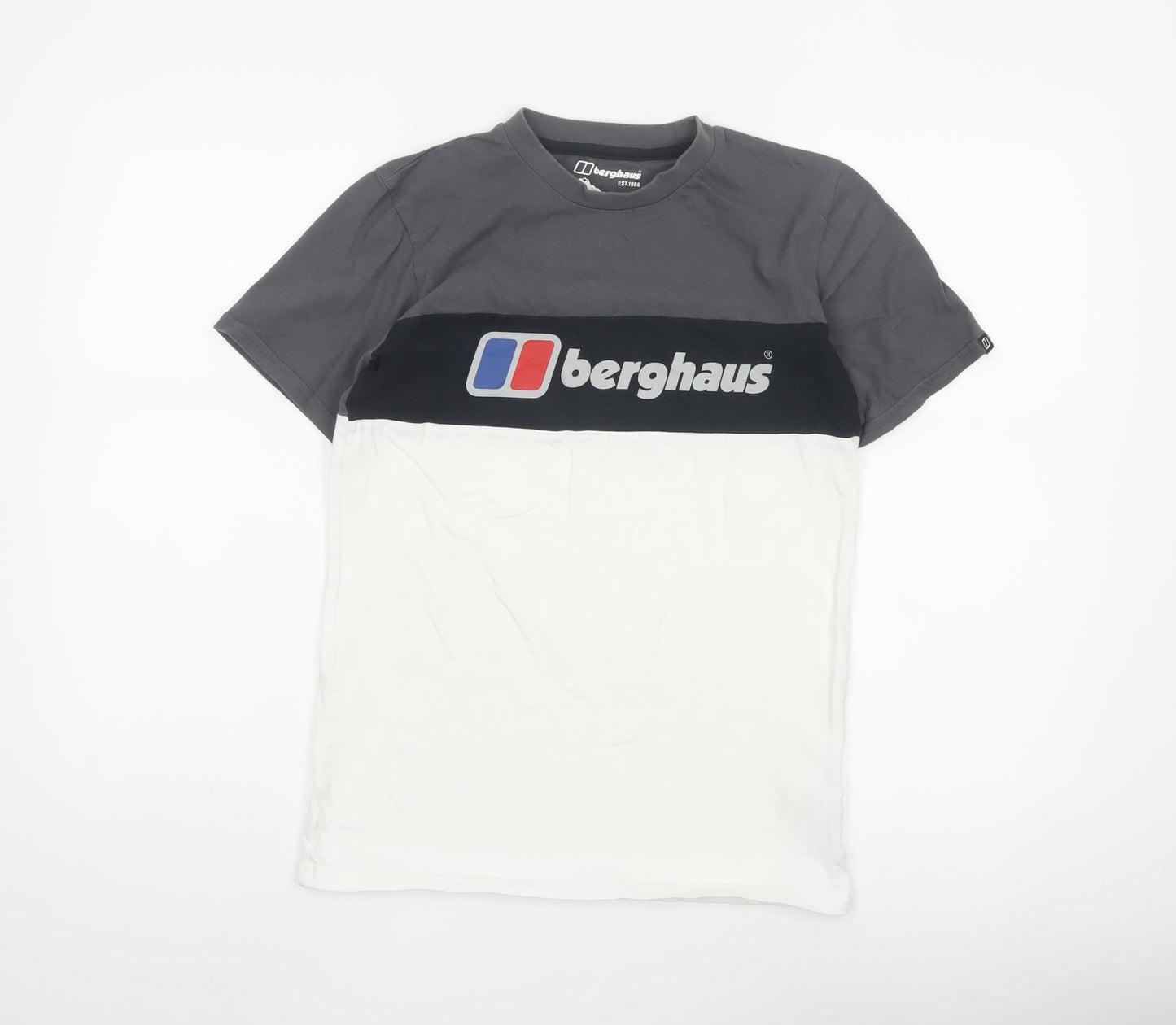 Berghaus Men's Grey & White Colourblock XS Crew Neck T-Shirt