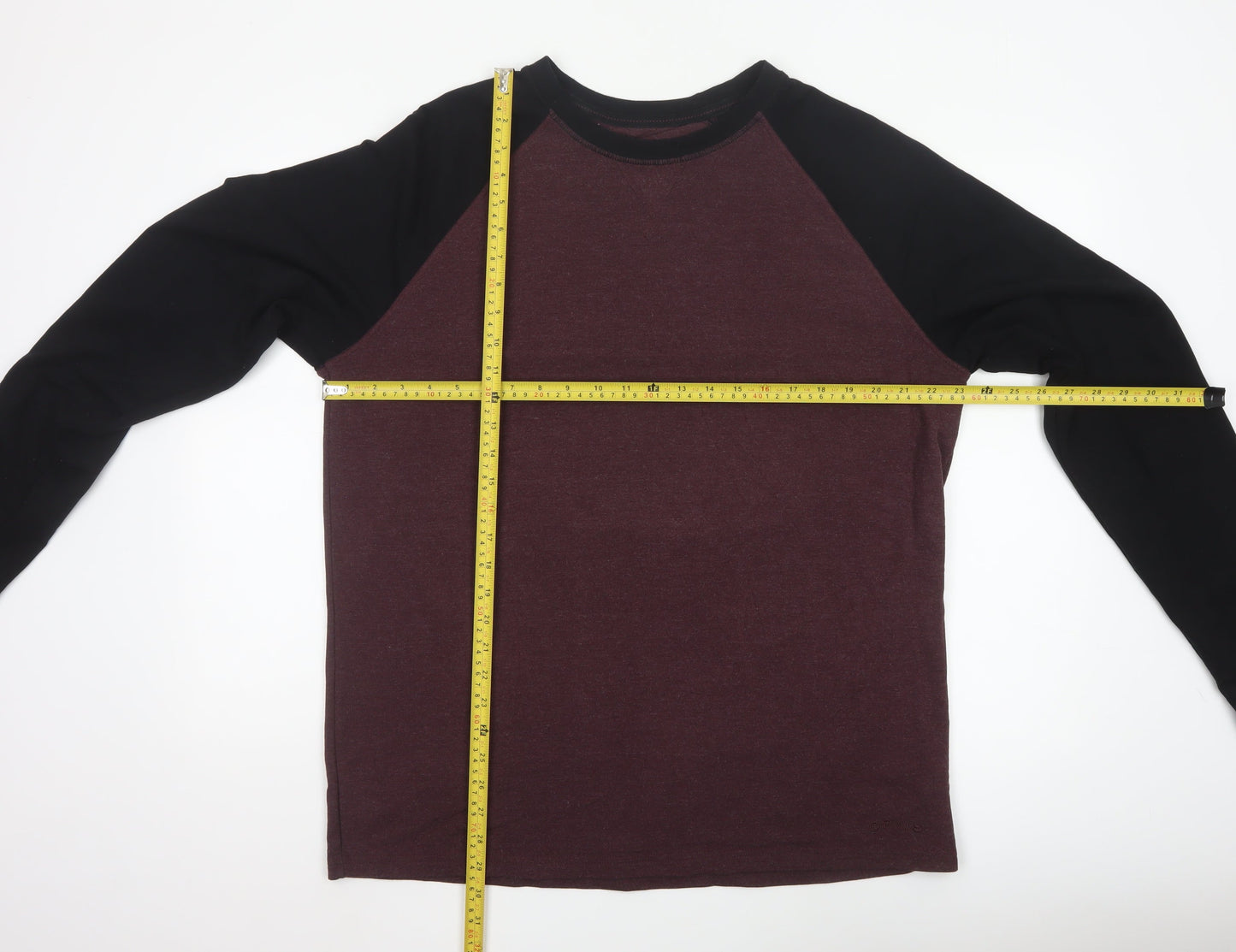 Orvis Men's Brown Long Sleeve Colourblock Top Size L