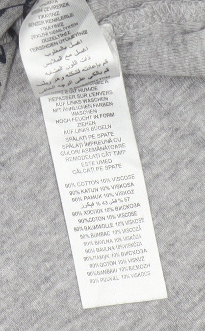 Maine New England Womens Grey Floral V-Neck Tunic Blouse Size 20