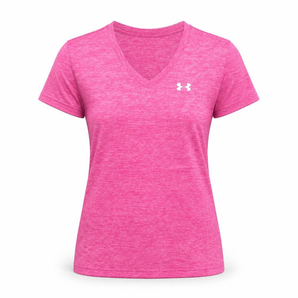 Under Armour Womens Pink XS Relaxed Fit V-Neck Activewear T-Shirt