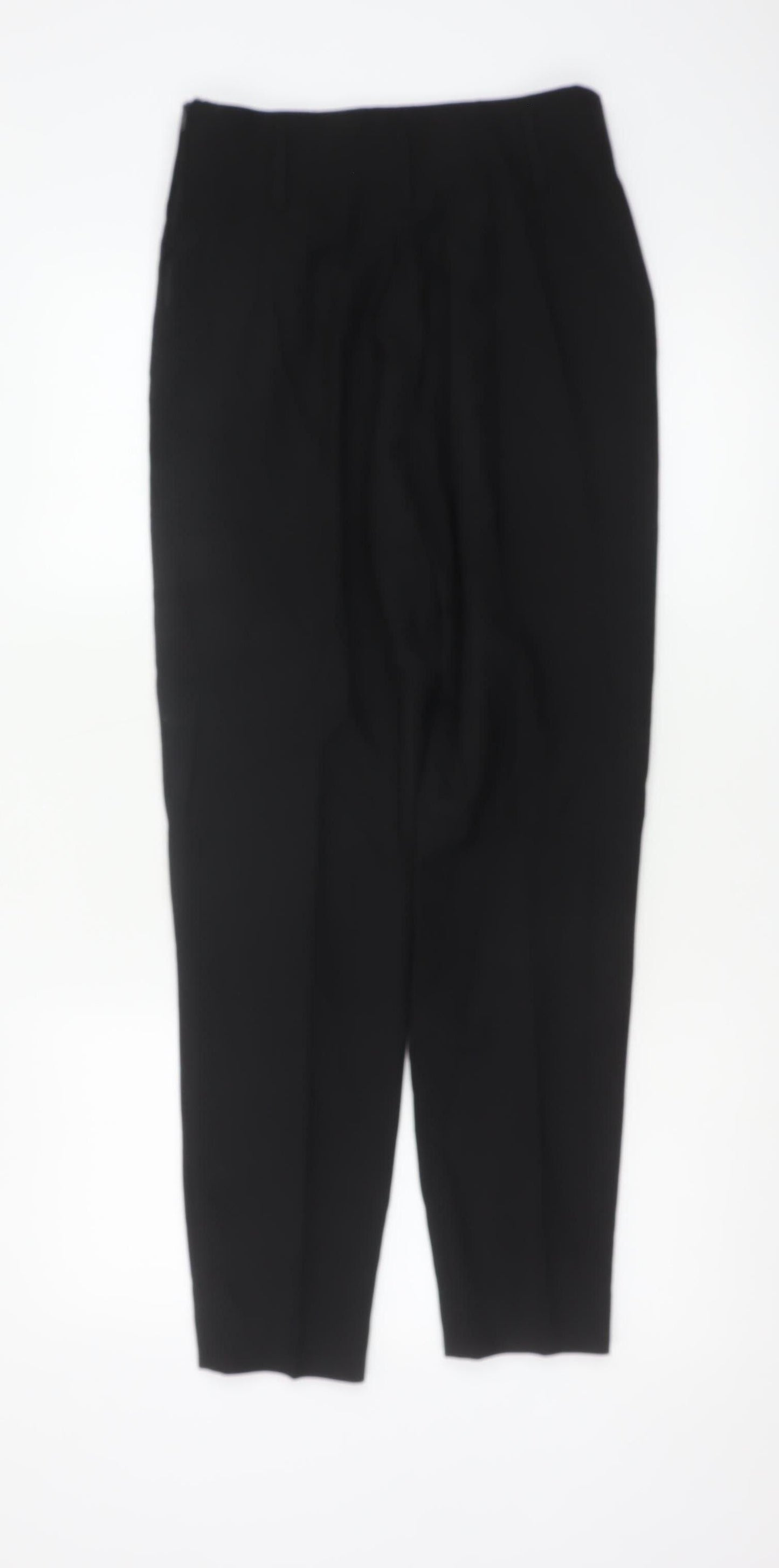 Chic and Crazy by Modelisme Women's Black Tapered Pleated Trousers Size 10
