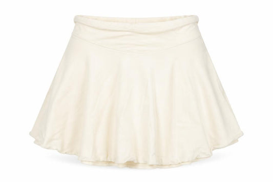 Oh Polly Women's White Size 8 Skater Mini Skirt Stretch Modal