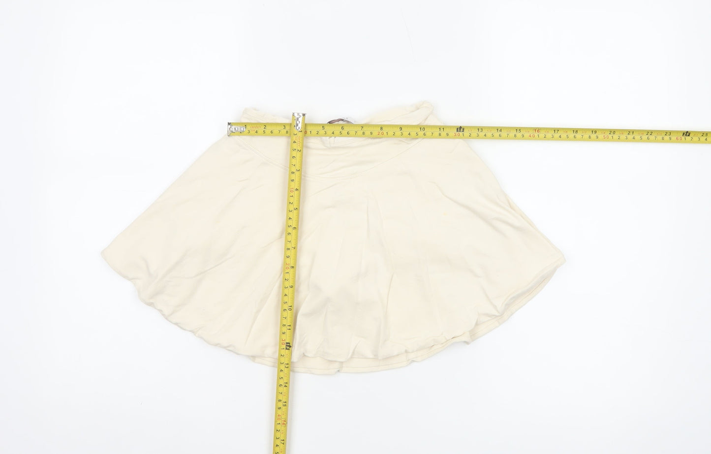 Oh Polly Women's White Size 8 Skater Mini Skirt Stretch Modal