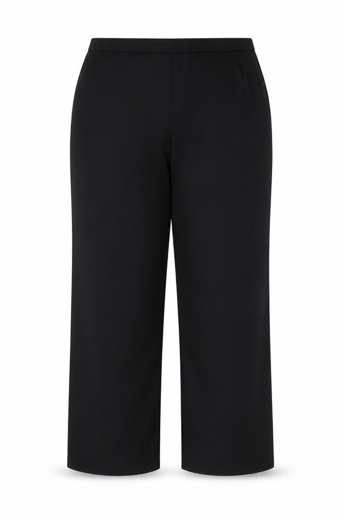 Saint + Sofia Women's Black Stretch Trousers Size 16 Regular Fit
