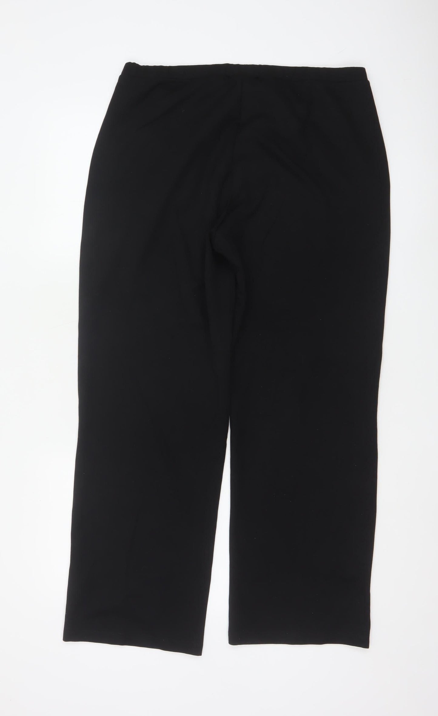 Saint + Sofia Women's Black Stretch Trousers Size 16 Regular Fit