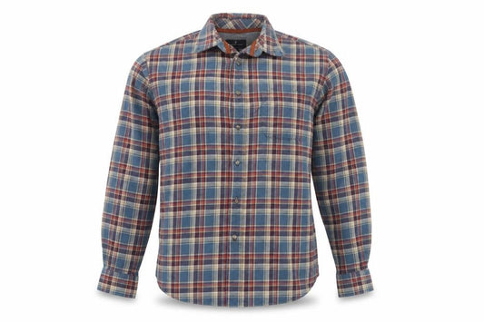 Marks & Spencer Blue Harbour Men's Multicoloured Plaid Cotton Button-Up Shirt M