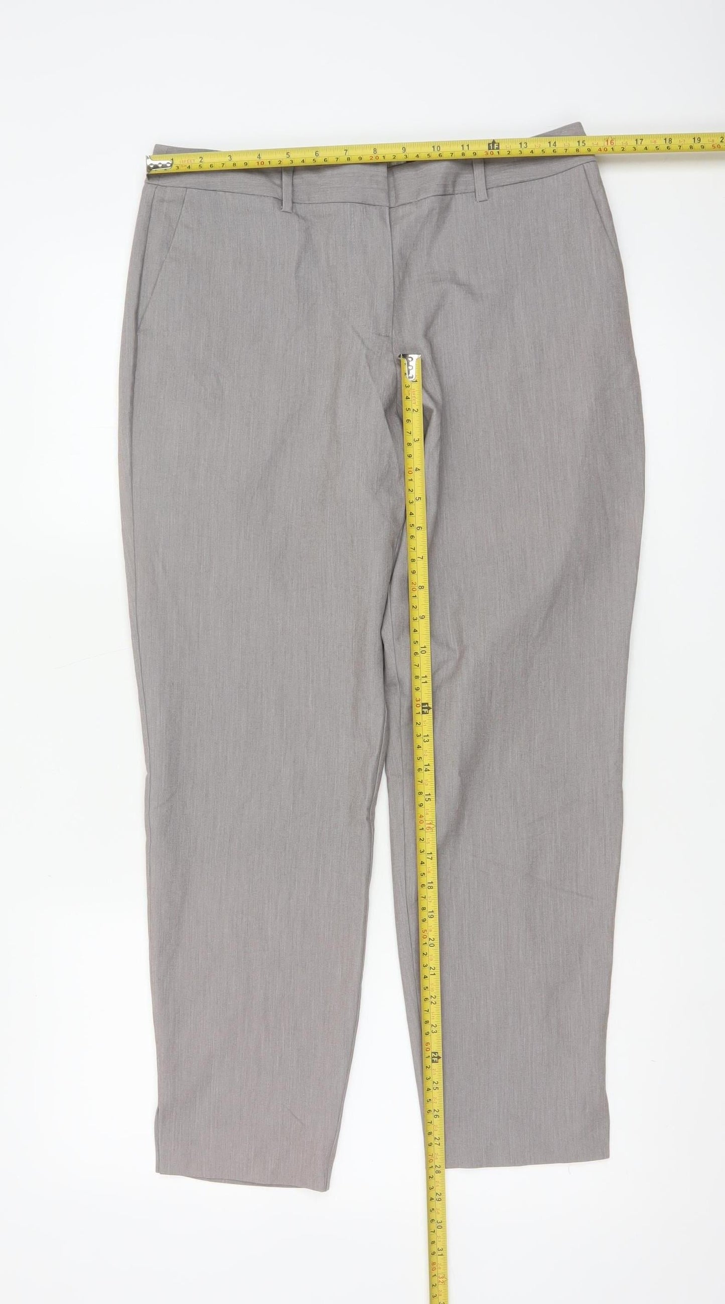 ASOS Women’s Grey Slim Fit Tapered Work Trousers Size 10