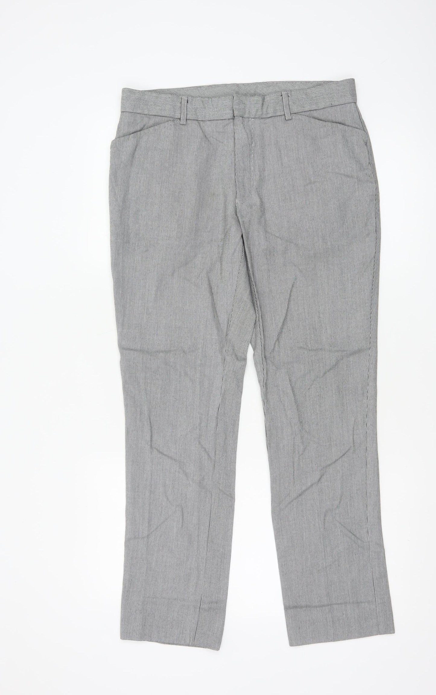 Topman Men's Grey Slim Fit Chino Trousers Size 32R