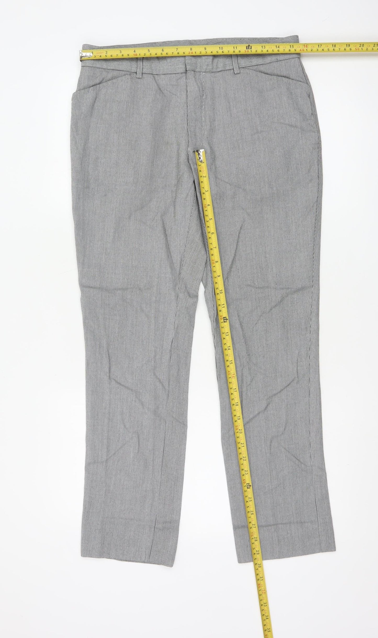 Topman Men's Grey Slim Fit Chino Trousers Size 32R