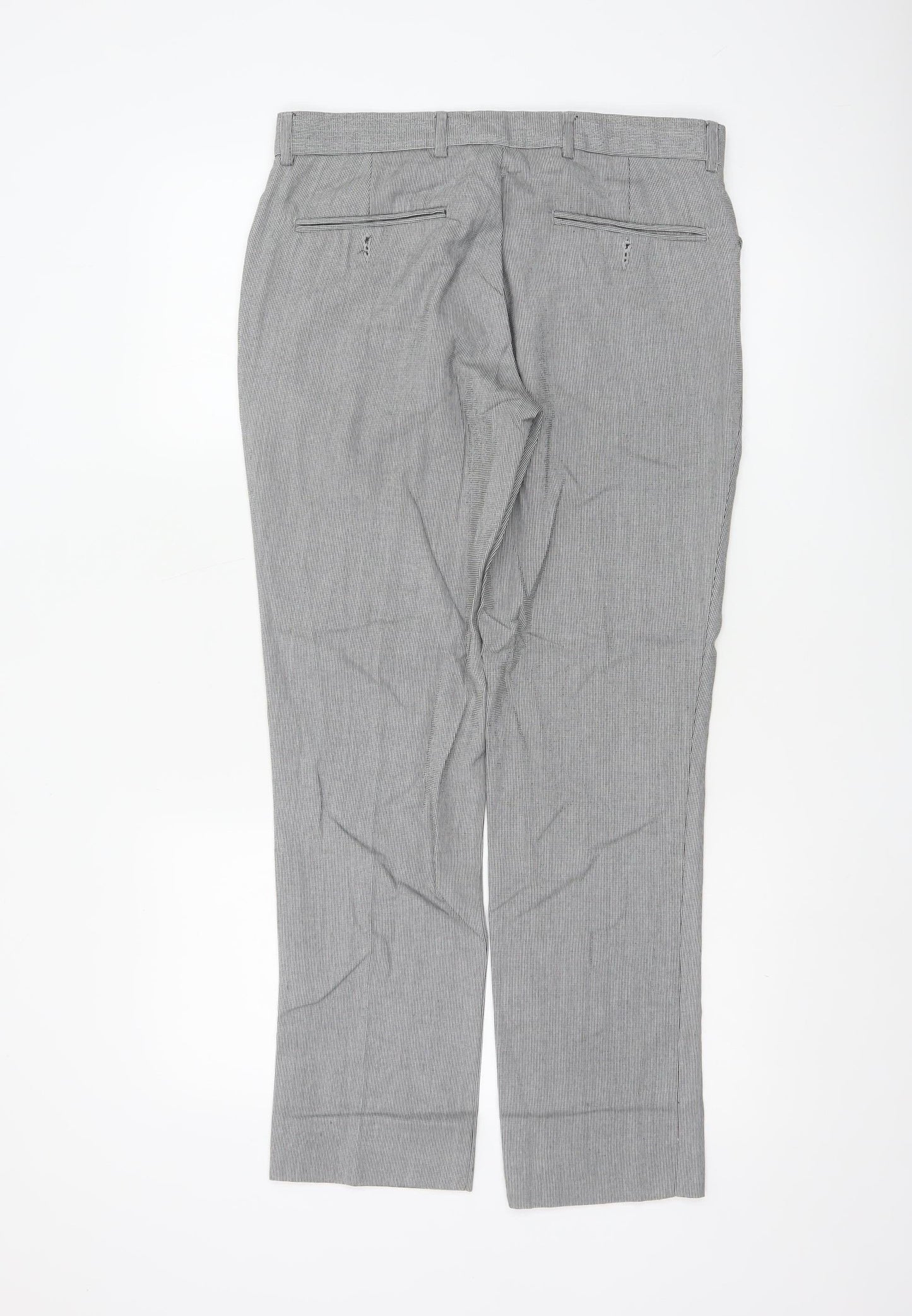 Topman Men's Grey Slim Fit Chino Trousers Size 32R