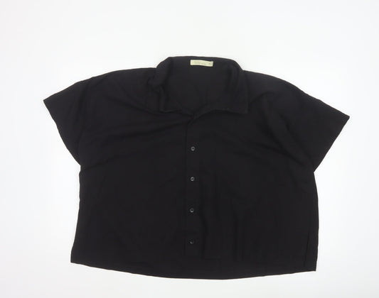 Prewornwholesale purple cropped slim fit active T-shirt with short sleeves and a high neckline.