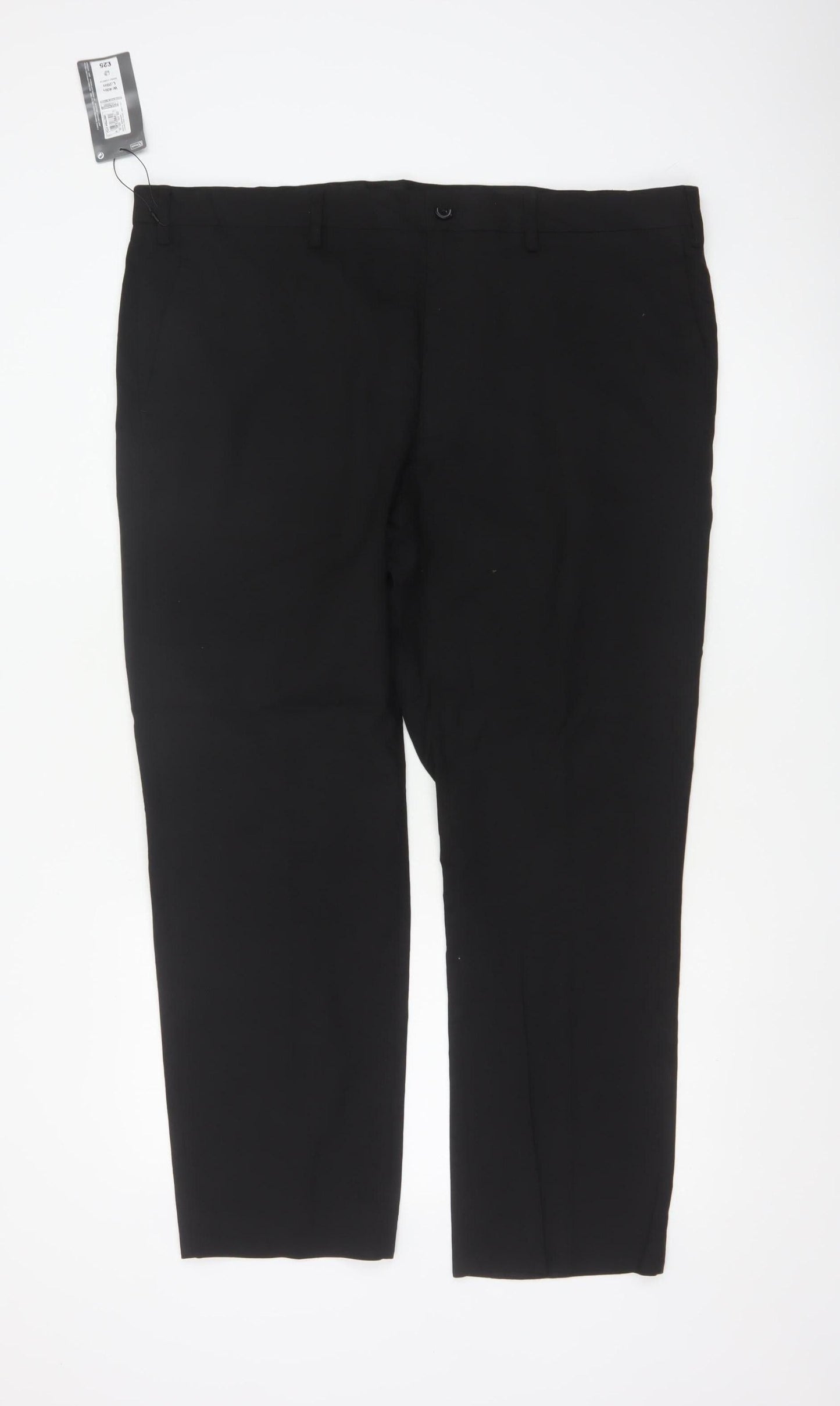 Marks and Spencer Men's Black Tailored Fit Trousers 40W 29L