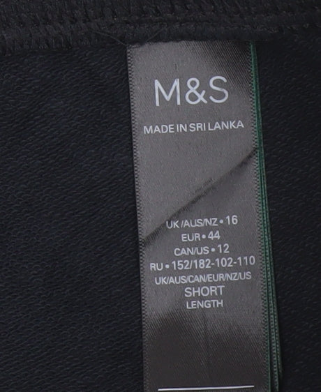 Marks and Spencer Women’s Black Jogger Trousers Size 16
