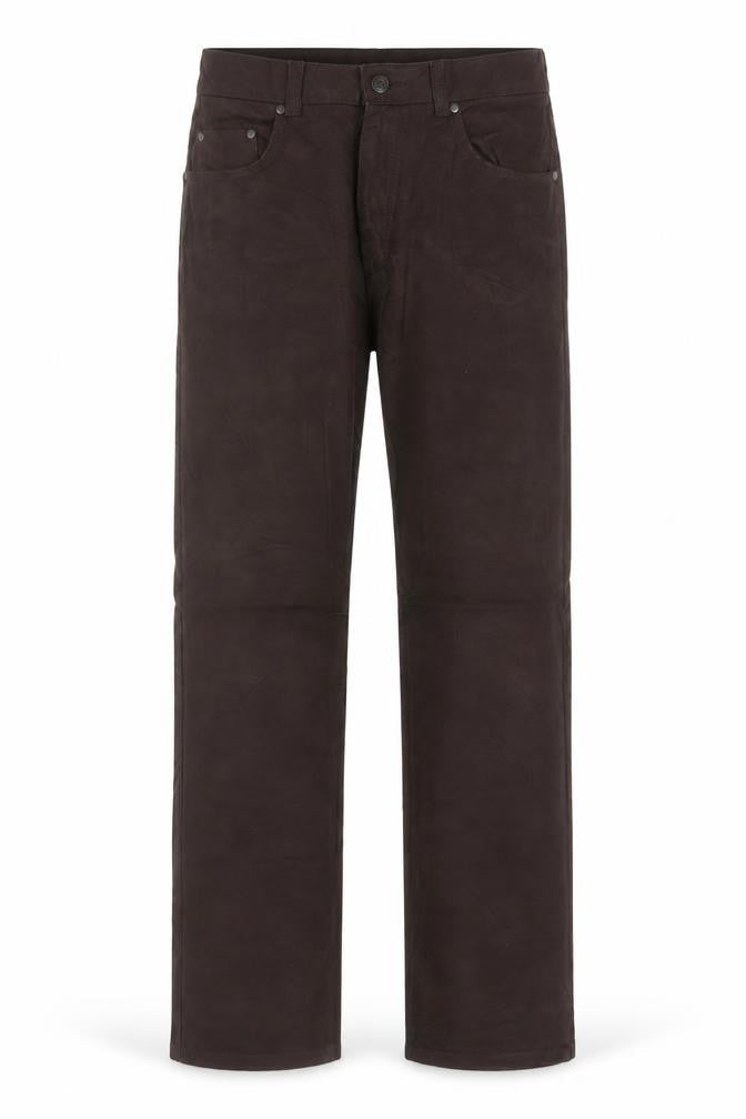 Marks & Spencer Blue Harbour Brown Cotton Stretch Chino Trousers Men's 32W 29L