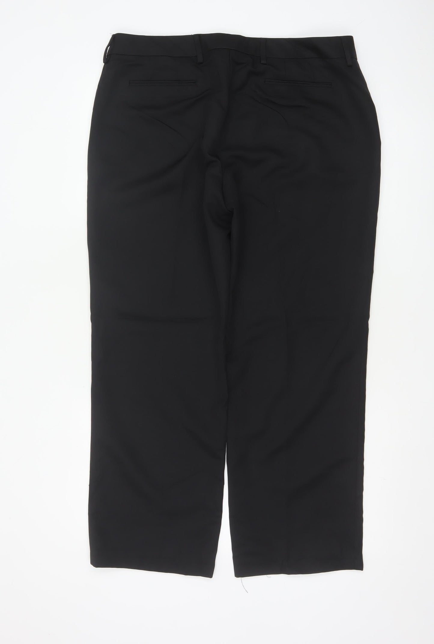 Brook Taverner Women's Black Plus Size 16 Straight Leg Dress Trousers