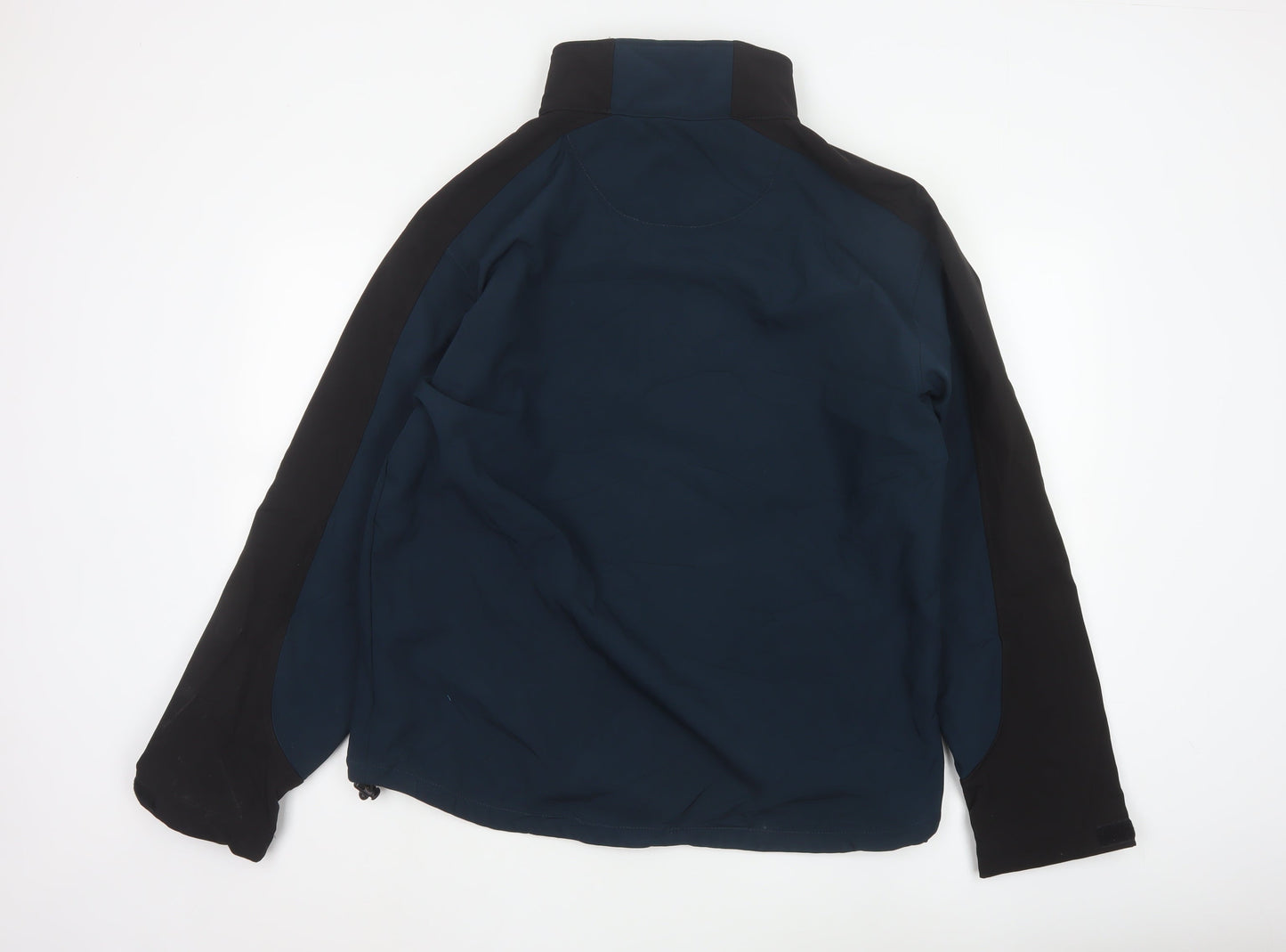TROJAN Men's Blue Soft Shell Jacket L Water Resistant Outdoor