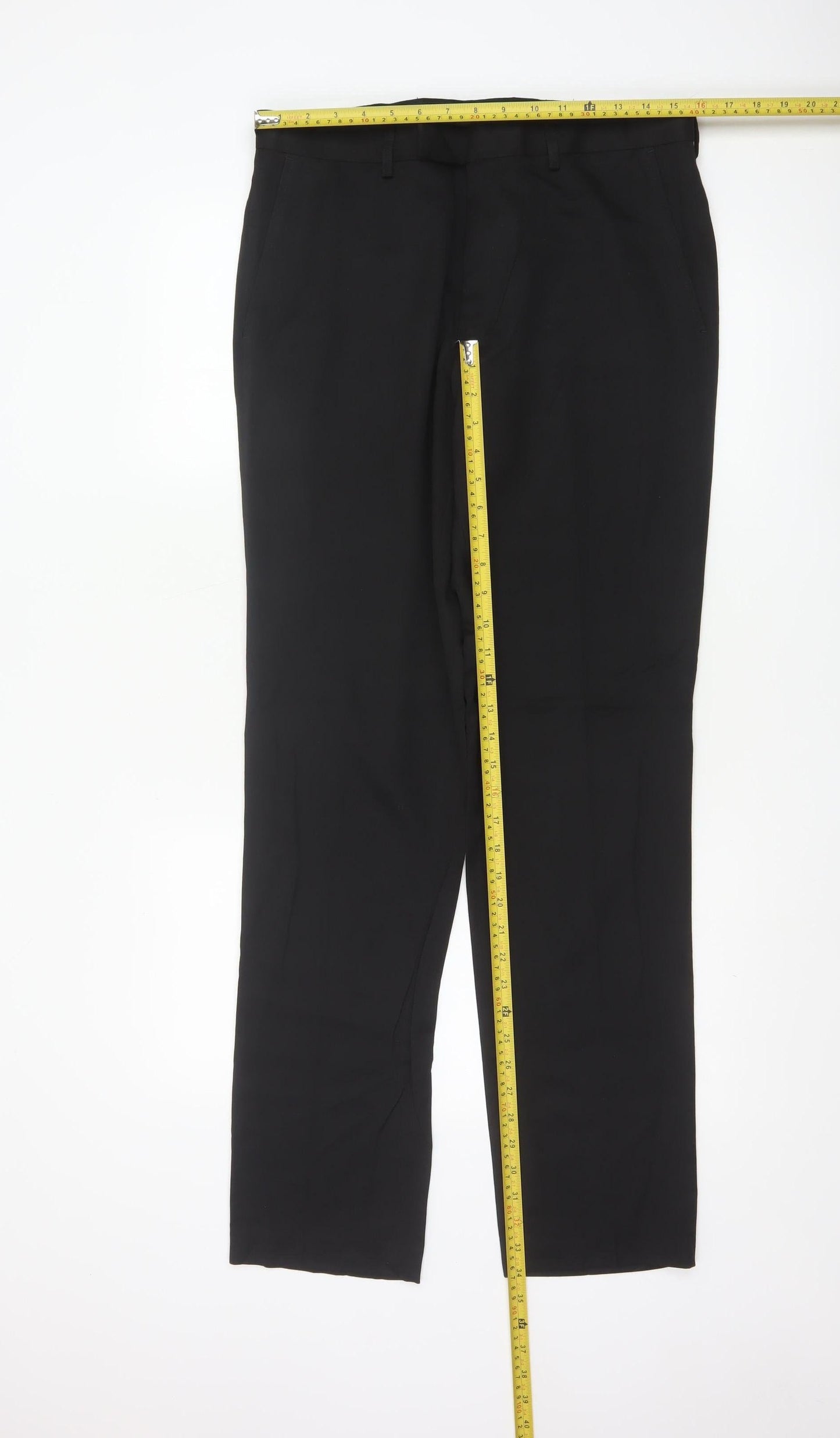 Marks and Spencer Men's Black Slim Fit Formal Trousers 32W 33L