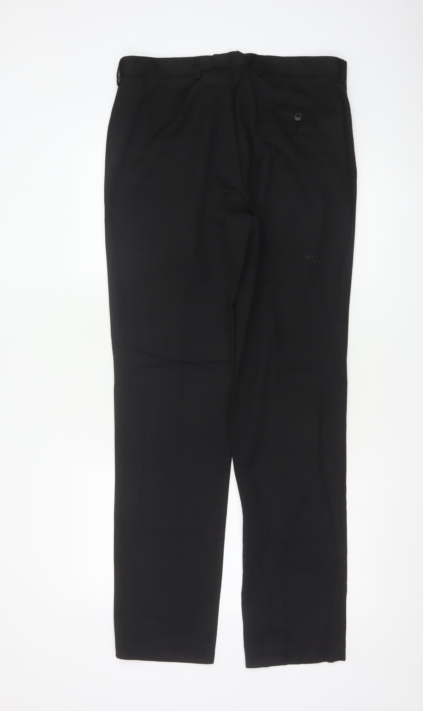 Marks and Spencer Men's Black Slim Fit Formal Trousers 32W 33L