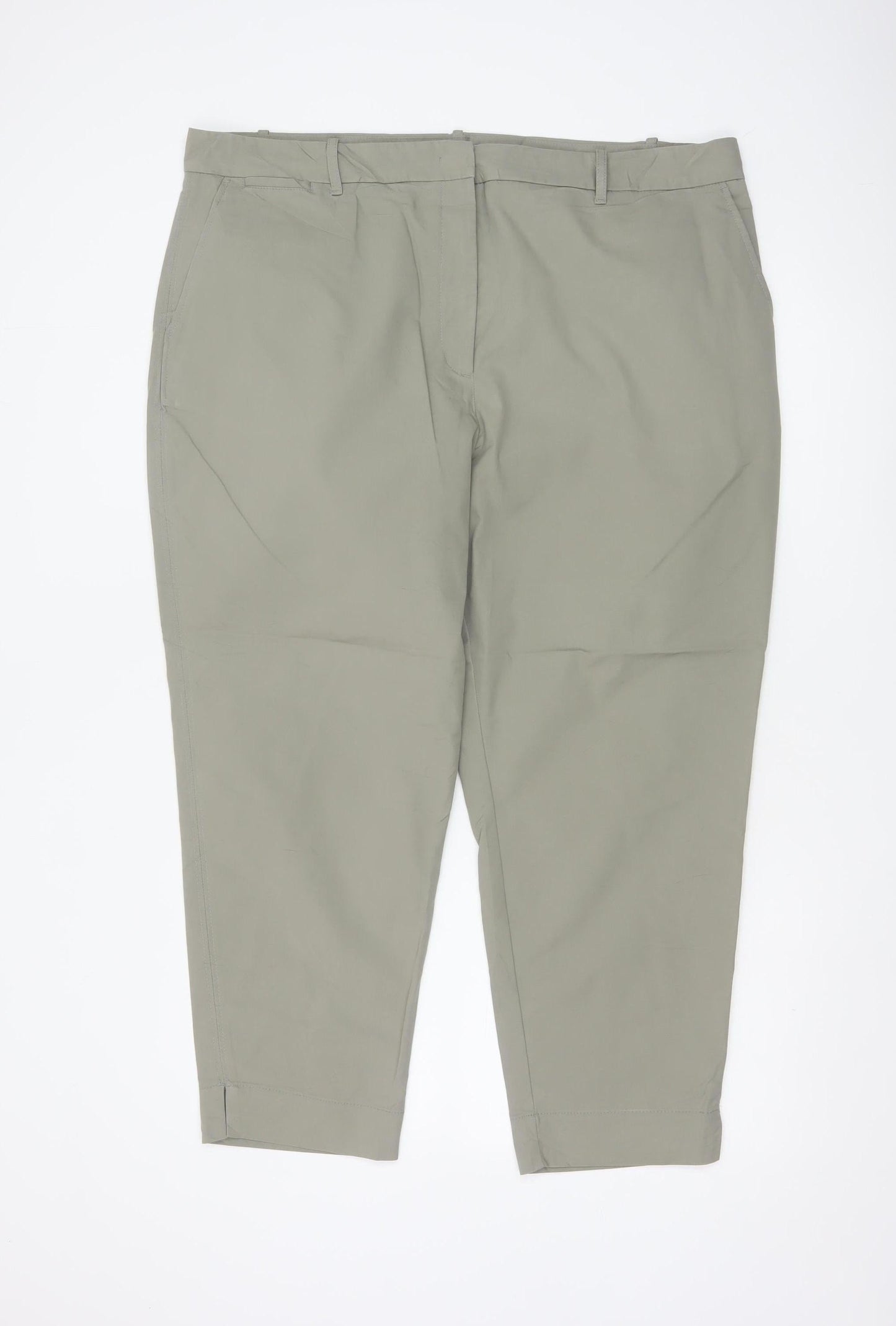 Marks and Spencer Women’s Green Chino Trousers Size 20 Short