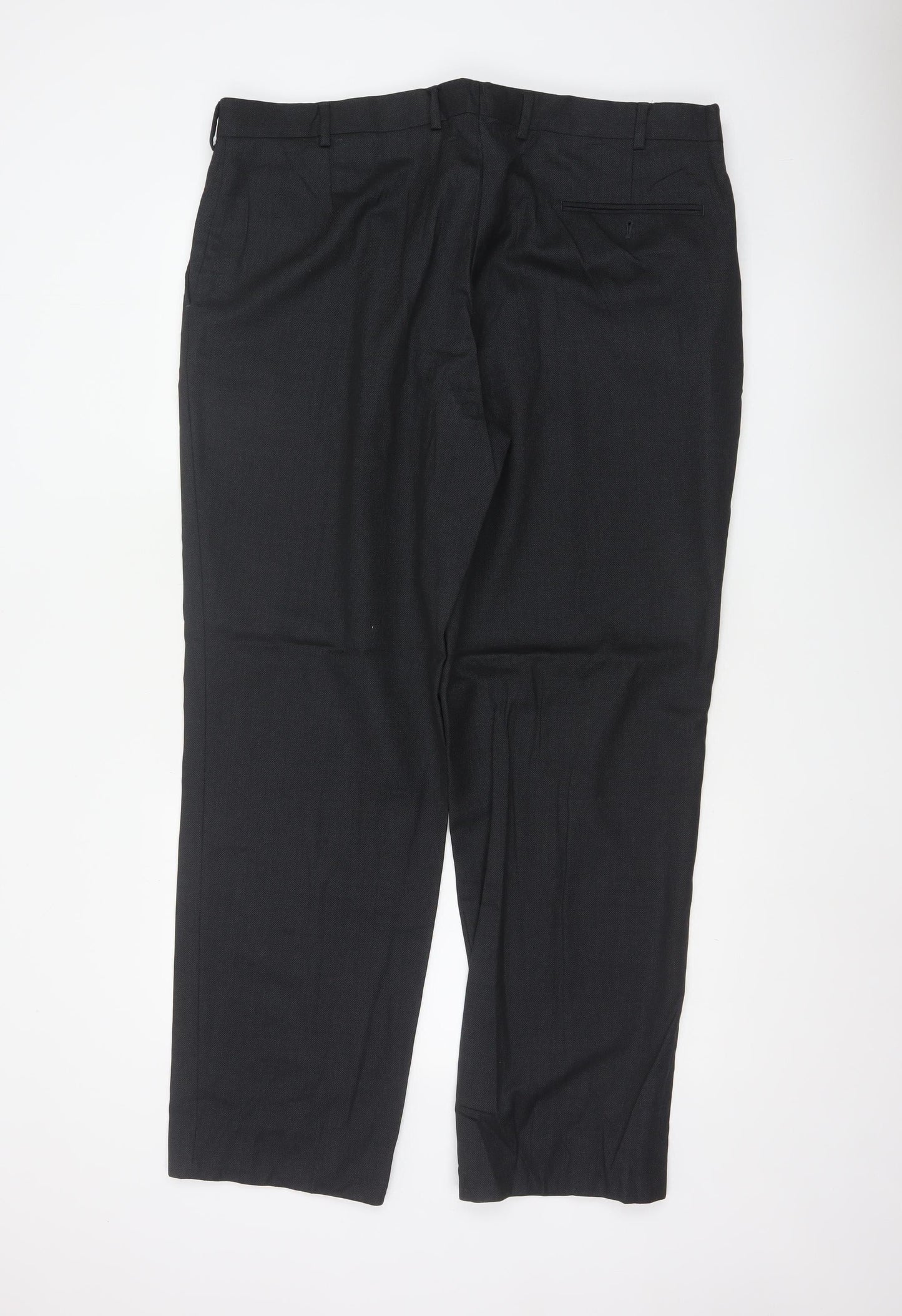 Charles Tyrwhitt Men's Black Wool Dress Pants 40W 32L Classic Fit