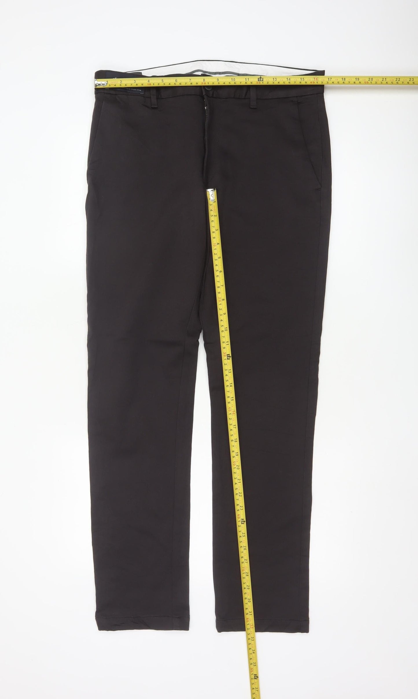 Marks and Spencer Autograph Men's Black Slim Fit Chino Trousers 32W