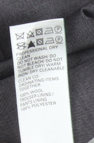 Marks and Spencer Autograph Men's Grey Wool Dress Pants 34W 29L Classic Fit