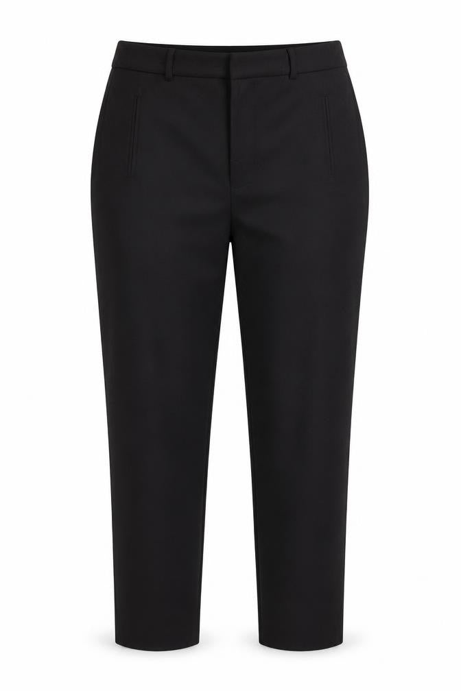 Zara Basic Women Black Slim Trousers Size 10 Polyester Blend