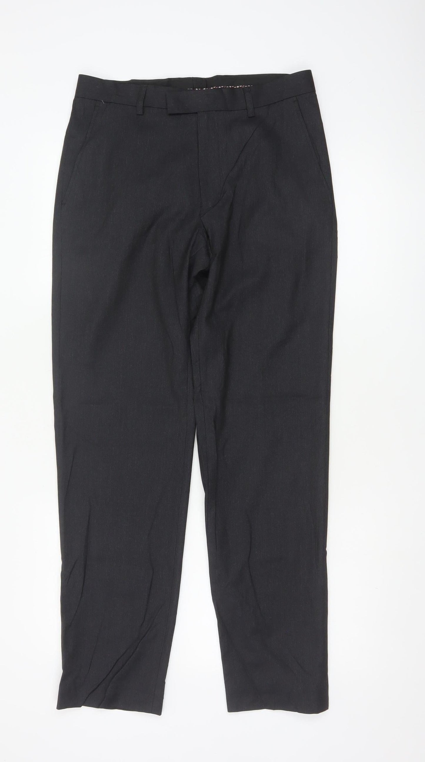 Marks and Spencer Men's Black Slim Fit Formal Trousers 30W 31L