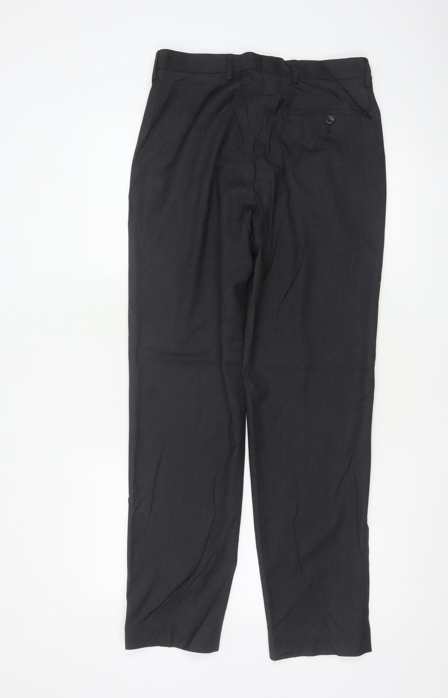 Marks and Spencer Men's Black Slim Fit Formal Trousers 30W 31L