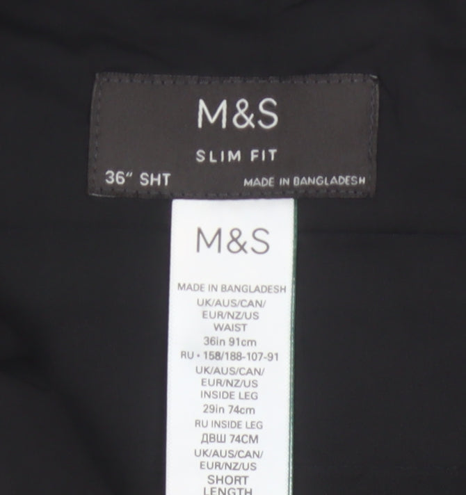 Marks and Spencer Men's Black Slim Fit Dress Pants Size 36S