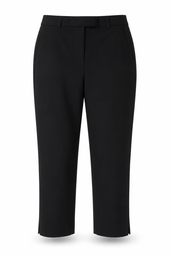 Marks and Spencer Women Black Size 14 Short Tapered Trousers