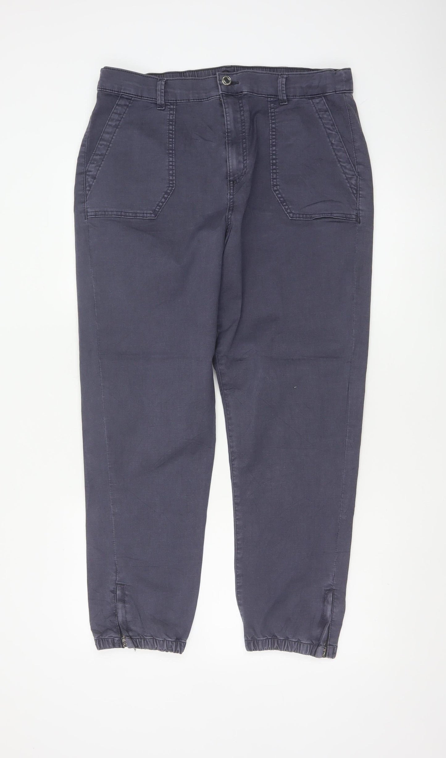 Marks and Spencer Womens Grey Jogger Trousers Size 16 Regular