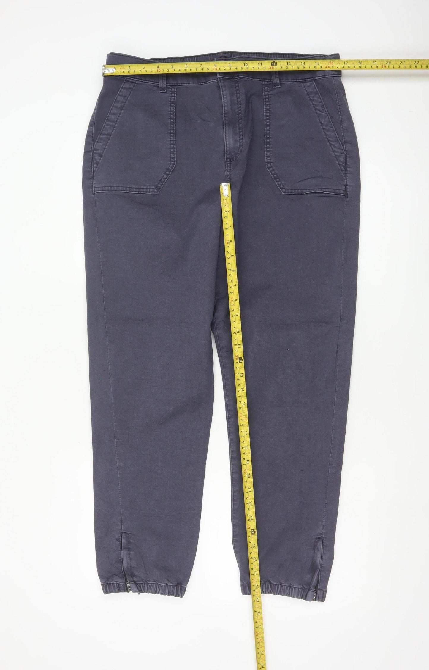 Marks and Spencer Womens Grey Jogger Trousers Size 16 Regular