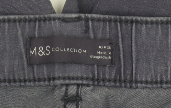 Marks and Spencer Womens Grey Jogger Trousers Size 16 Regular