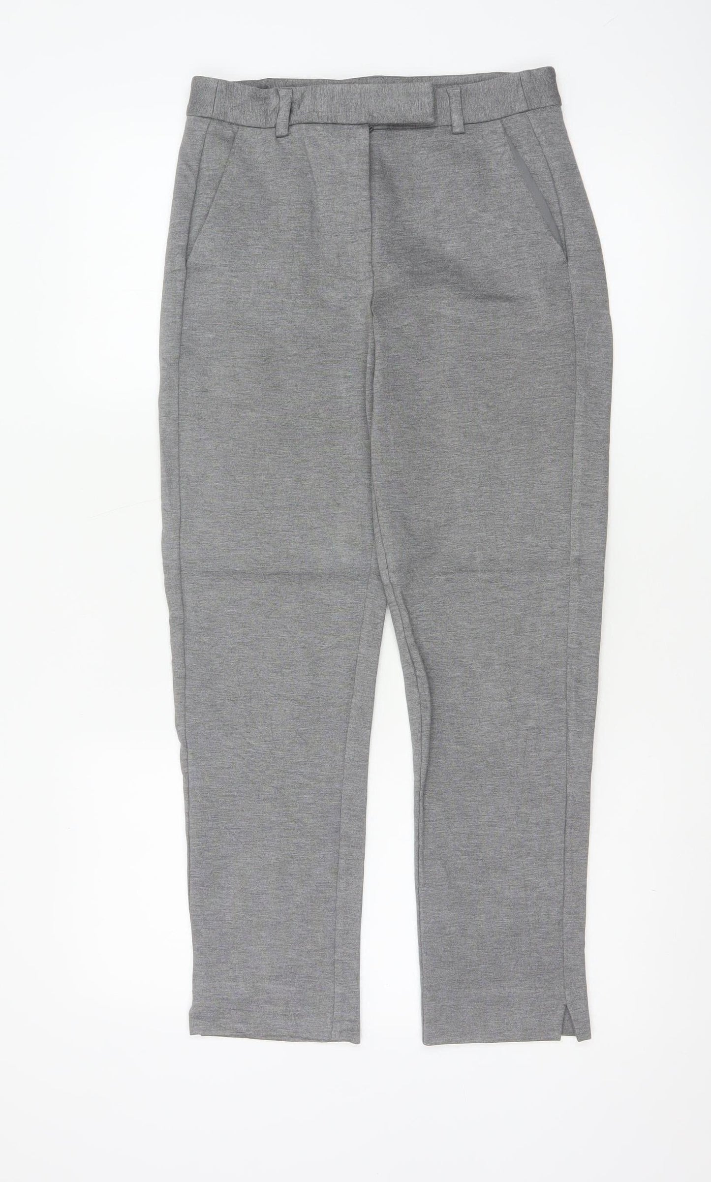 Marks and Spencer Womens Grey Size 8 Slim Fit Ankle Trousers