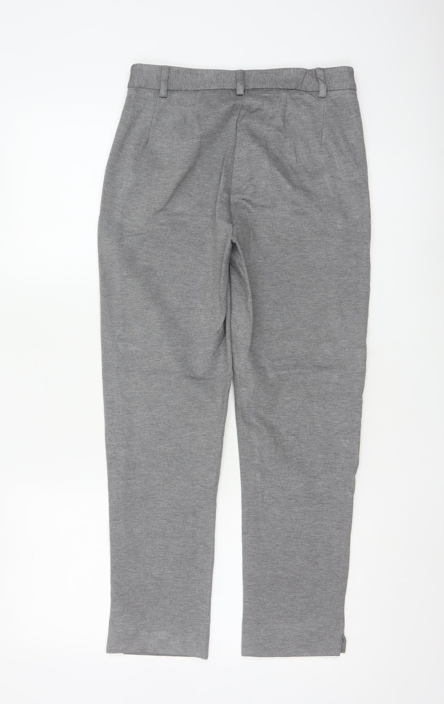 Marks and Spencer Womens Grey Size 8 Slim Fit Ankle Trousers