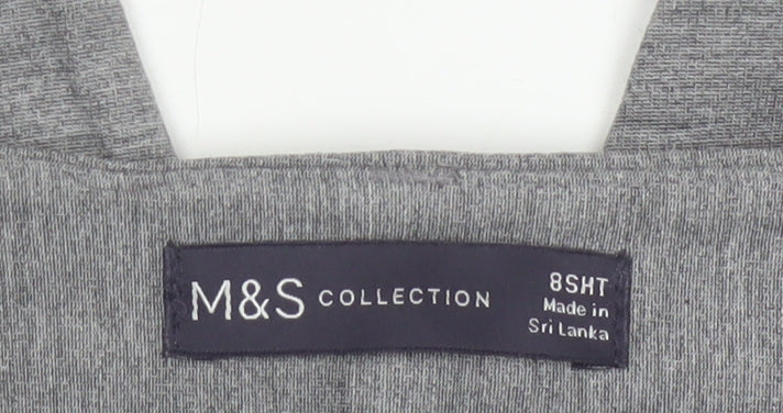 Marks and Spencer Womens Grey Size 8 Slim Fit Ankle Trousers