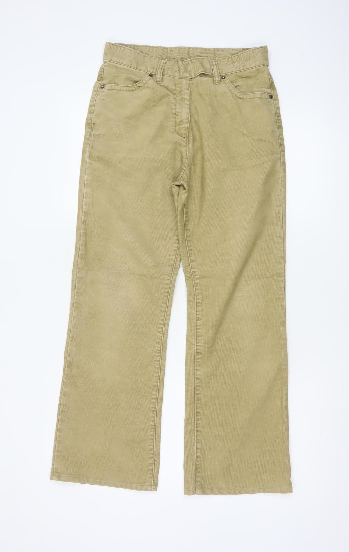Rohan Womens Beige Corduroy Wide-Leg Casual Trousers Size 8