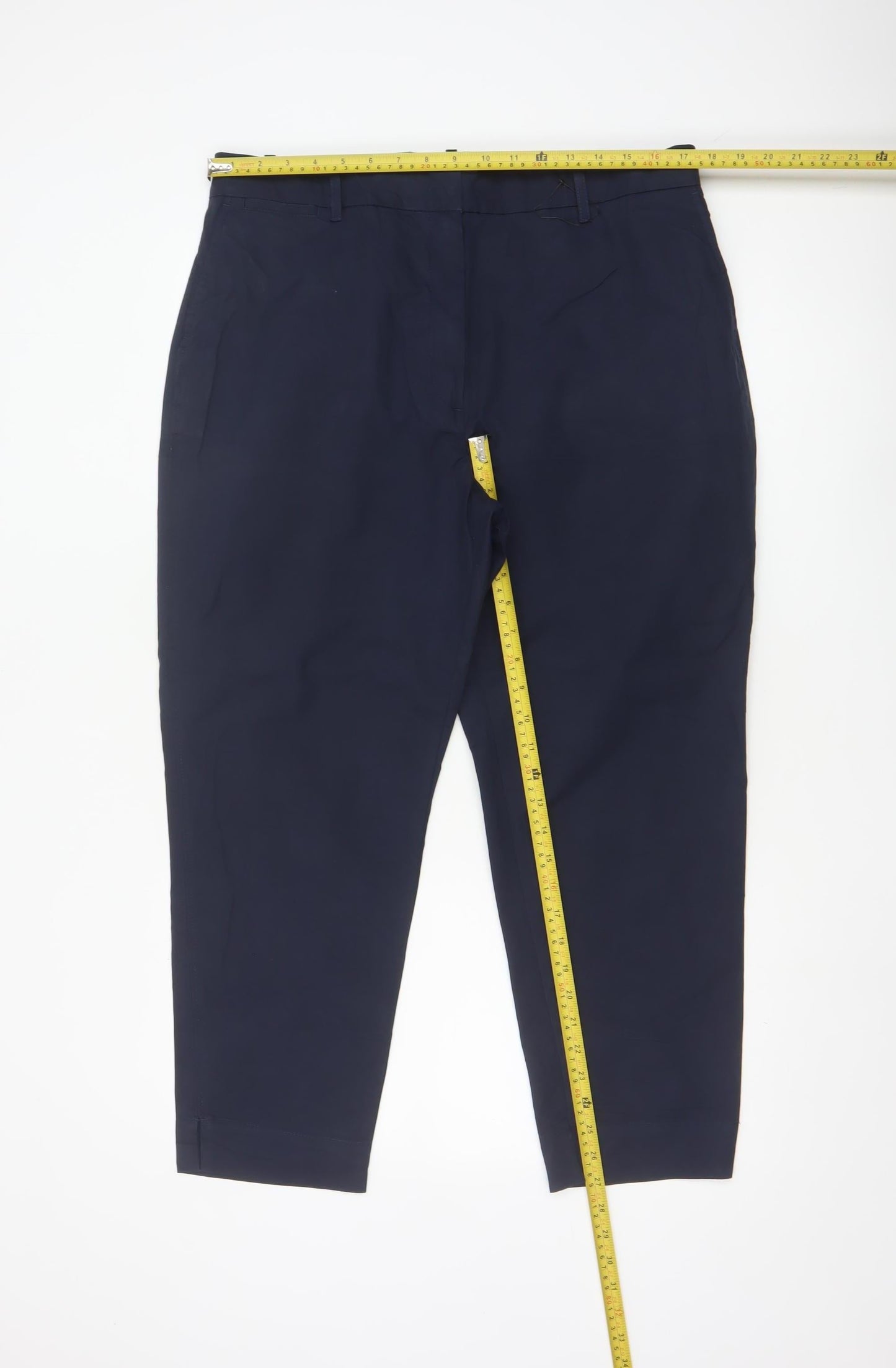 Marks and Spencer Women’s Blue Cropped Twill Trousers Size 16